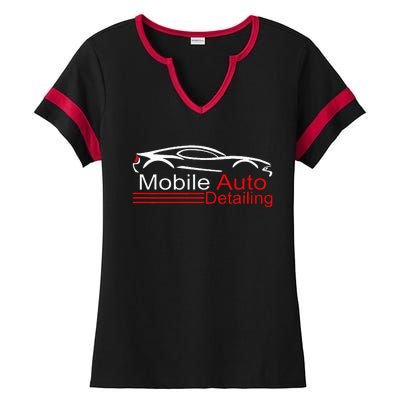 Auto Detailing Car Detailer Mobile Detailing Matching Ladies Halftime Notch Neck Tee