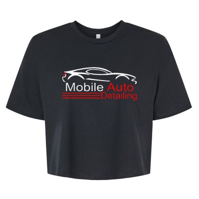 Auto Detailing Car Detailer Mobile Detailing Matching Bella+Canvas Jersey Crop Tee