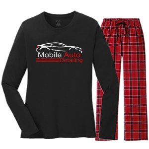 Auto Detailing Car Detailer Mobile Detailing Matching Women's Long Sleeve Flannel Pajama Set 