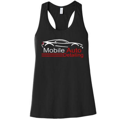 Auto Detailing Car Detailer Mobile Detailing Matching Women's Racerback Tank