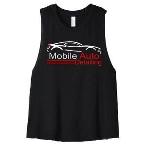 Auto Detailing Car Detailer Mobile Detailing Matching Women's Racerback Cropped Tank