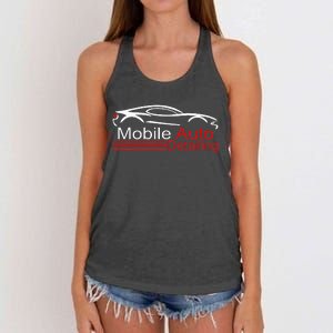 Auto Detailing Car Detailer Mobile Detailing Matching Women's Knotted Racerback Tank