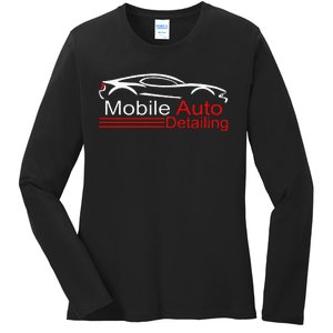 Auto Detailing Car Detailer Mobile Detailing Matching Ladies Long Sleeve Shirt