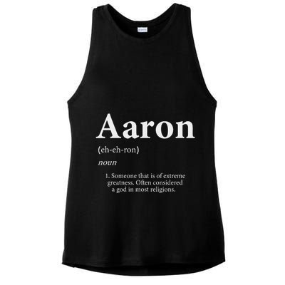 Aaron Definition Cute Personalized Name Gift For Aaron Ladies PosiCharge Tri-Blend Wicking Tank