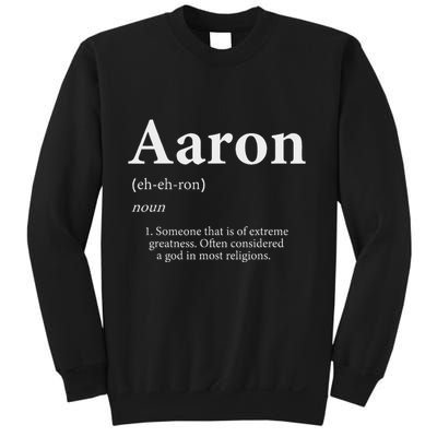 Aaron Definition Cute Personalized Name Gift For Aaron Sweatshirt