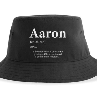 Aaron Definition Cute Personalized Name Gift For Aaron Sustainable Bucket Hat