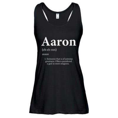 Aaron Definition Cute Personalized Name Gift For Aaron Ladies Essential Flowy Tank