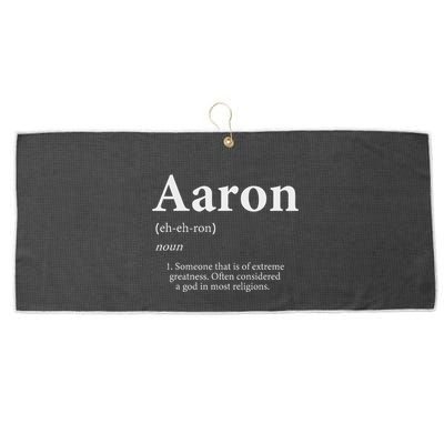 Aaron Definition Cute Personalized Name Gift For Aaron Large Microfiber Waffle Golf Towel