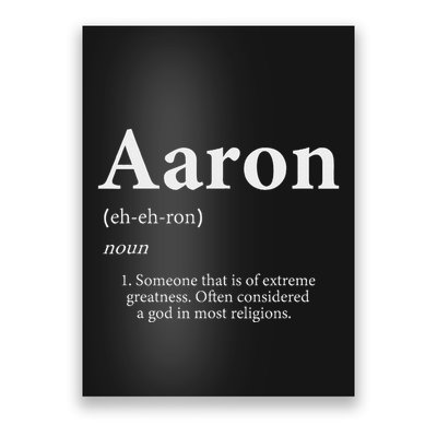 Aaron Definition Cute Personalized Name Gift For Aaron Poster