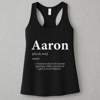 Aaron Definition Cute Personalized Name Gift For Aaron Womens Tank Top