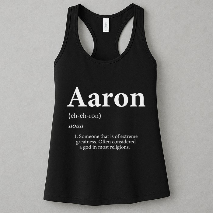 Aaron Definition Cute Personalized Name Gift For Aaron Womens Tank Top