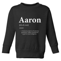 Aaron Definition Cute Personalized Name Gift For Aaron Toddler Sweatshirt