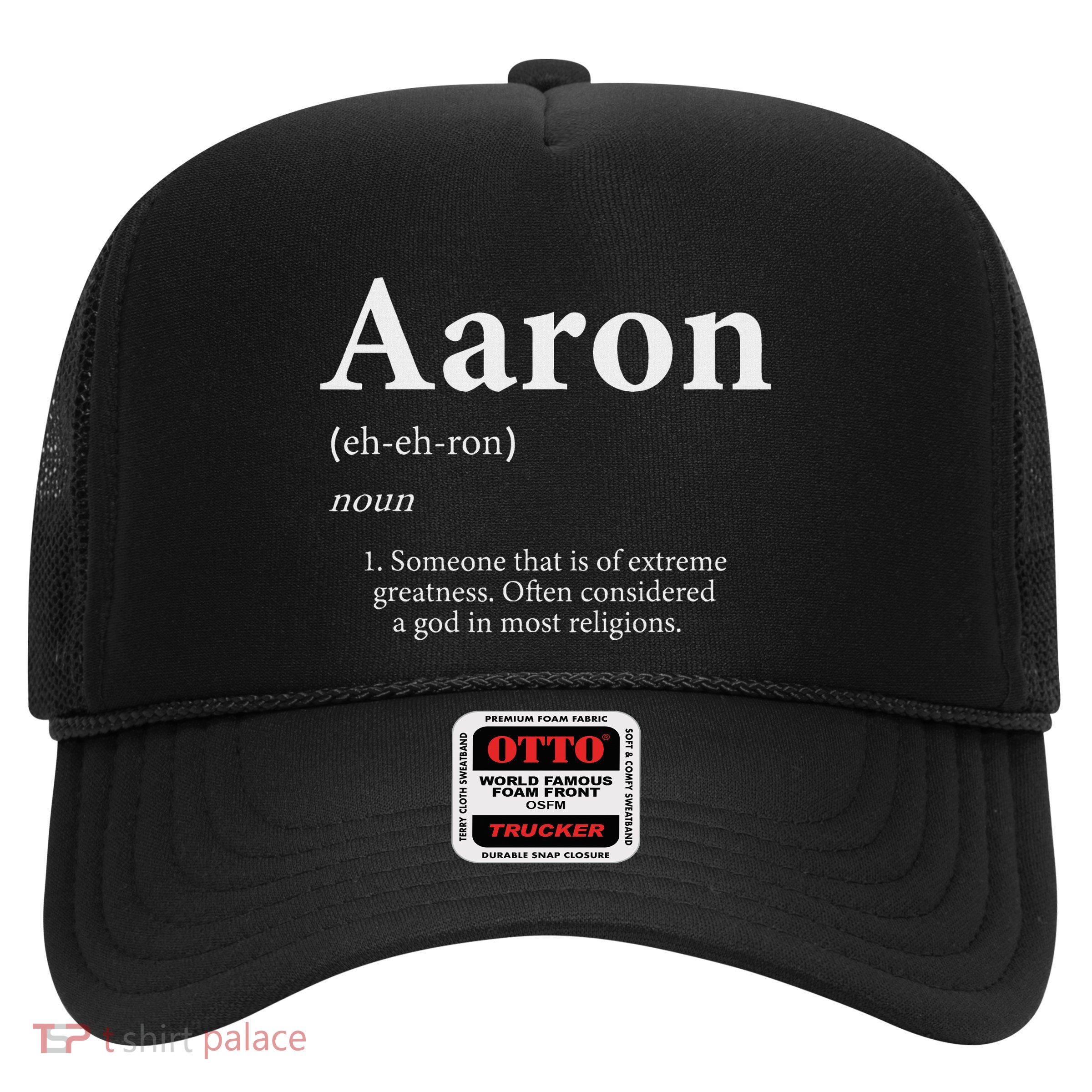 Aaron Definition Cute Personalized Name Gift For Aaron Trucker Hat