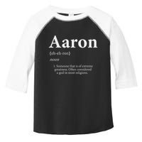 Aaron Definition Cute Personalized Name Gift For Aaron Toddler Fine Jersey T-Shirt