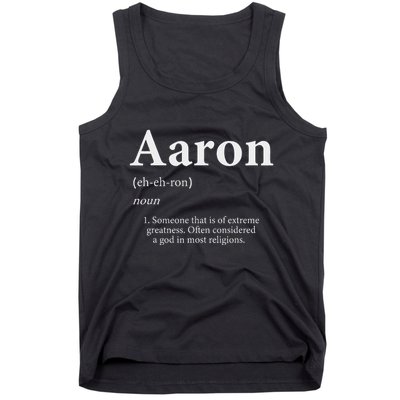Aaron Definition Cute Personalized Name Gift For Aaron Tank Top