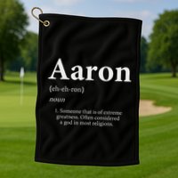 Aaron Definition Cute Personalized Name Gift For Aaron Golf Towel