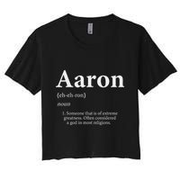 Aaron Definition Cute Personalized Name Gift For Aaron Crop Top