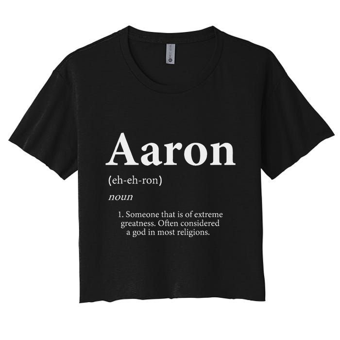 Aaron Definition Cute Personalized Name Gift For Aaron Crop Top