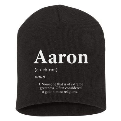 Aaron Definition Cute Personalized Name Gift For Aaron Short Acrylic Beanie