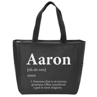 Aaron Definition Cute Personalized Name Gift For Aaron Zip Tote Bag