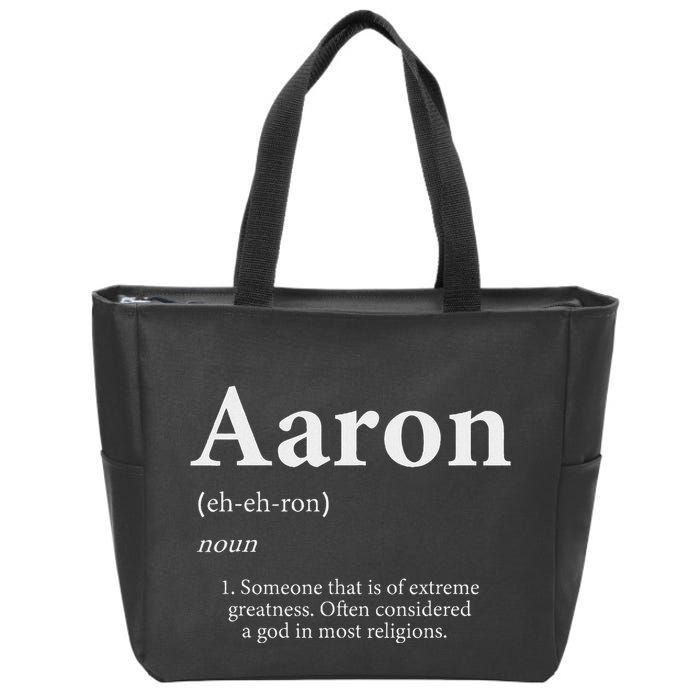 Aaron Definition Cute Personalized Name Gift For Aaron Zip Tote Bag