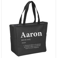 Aaron Definition Cute Personalized Name Gift For Aaron Zip Tote Bag