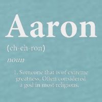Aaron Definition Cute Personalized Name Gift For Aaron Sueded Cloud Jersey T-Shirt