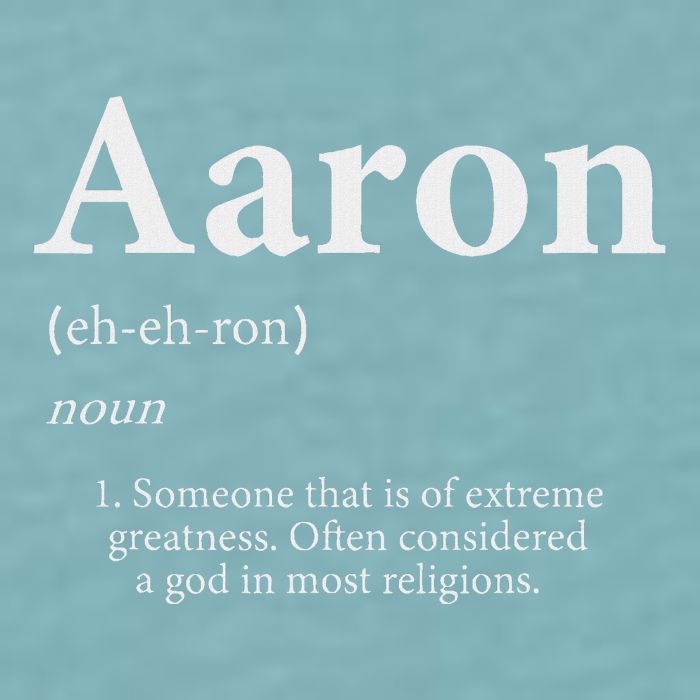 Aaron Definition Cute Personalized Name Gift For Aaron Sueded Cloud Jersey T-Shirt