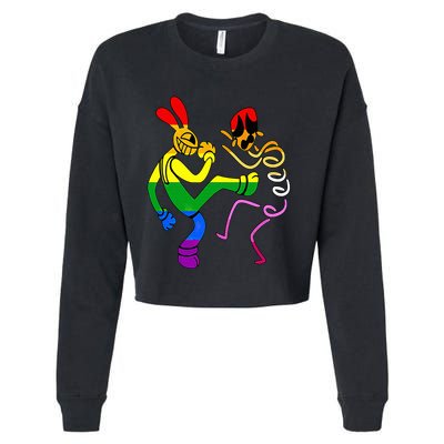 amazing digital circus gooseworx lgbt  Cropped Pullover Crew