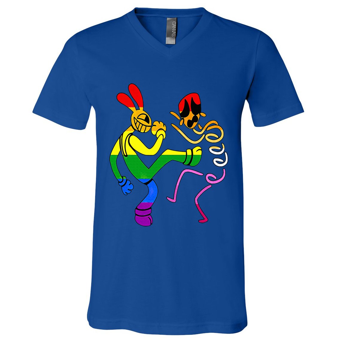 amazing digital circus gooseworx lgbt  V-Neck T-Shirt