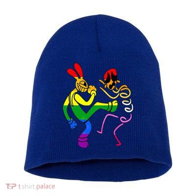 amazing digital circus gooseworx lgbt  Short Acrylic Beanie