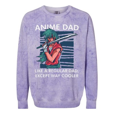 Anime DAD Cute Anime Guy Manga Art Lover Design Colorblast Crewneck Sweatshirt