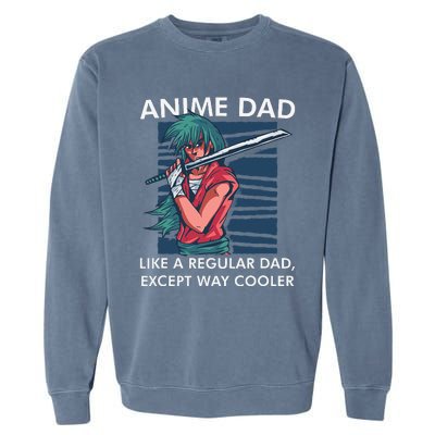 Anime DAD Cute Anime Guy Manga Art Lover Design Garment-Dyed Sweatshirt