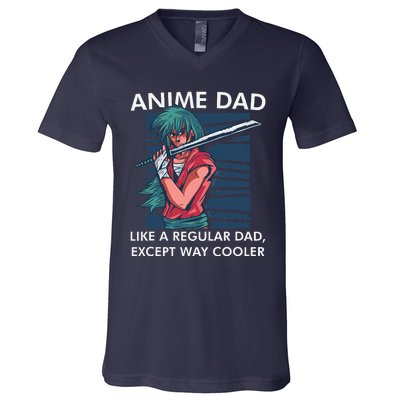 Anime DAD Cute Anime Guy Manga Art Lover Design V-Neck T-Shirt