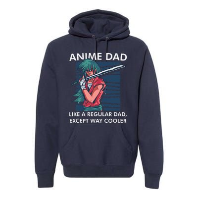 Anime DAD Cute Anime Guy Manga Art Lover Design Premium Hoodie