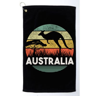 Australia Day Cool Gift Funny Australian Kangaroo Vintage Gift Platinum Collection Golf Towel