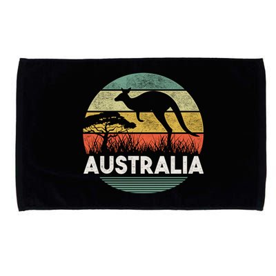 Australia Day Cool Gift Funny Australian Kangaroo Vintage Gift Microfiber Hand Towel