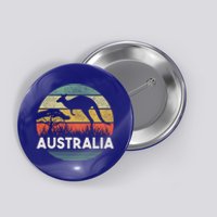 Australia Day Cool Gift Funny Australian Kangaroo Vintage Gift Button