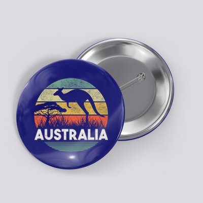 Australia Day Cool Gift Funny Australian Kangaroo Vintage Gift Button