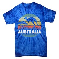 Australia Day Cool Gift Funny Australian Kangaroo Vintage Gift Tie-Dye T-Shirt