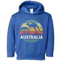 Australia Day Cool Gift Funny Australian Kangaroo Vintage Gift Toddler Hoodie