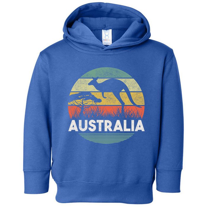 Australia Day Cool Gift Funny Australian Kangaroo Vintage Gift Toddler Hoodie