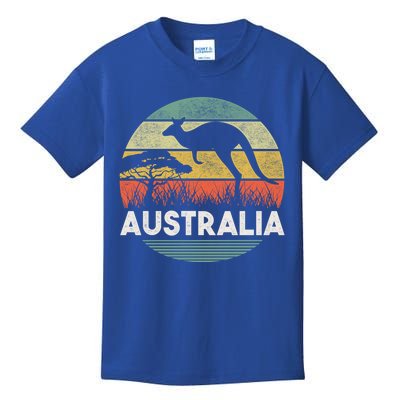 Australia Day Cool Gift Funny Australian Kangaroo Vintage Gift Kids T-Shirt