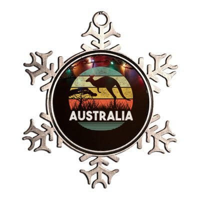 Australia Day Cool Gift Funny Australian Kangaroo Vintage Gift Metallic Star Ornament