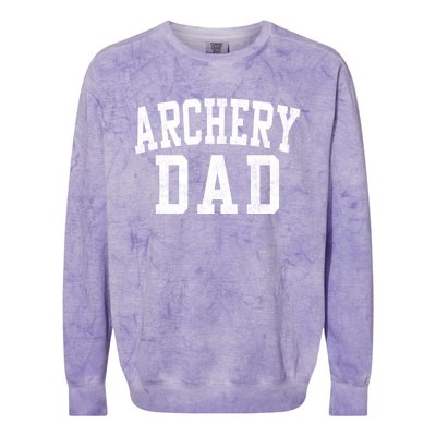 Archery Dad Classic Bold Font FatherS Day Daddy Colorblast Crewneck Sweatshirt