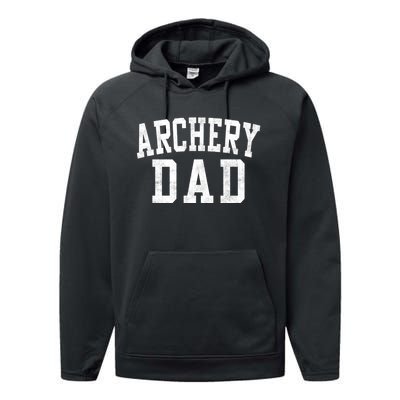 Archery Dad Classic Bold Font FatherS Day Daddy Performance Fleece Hoodie