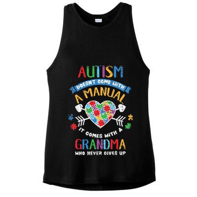 Autism Doesnt Come With A Manual Autism Grandma Vintage Ladies PosiCharge Tri-Blend Wicking Tank