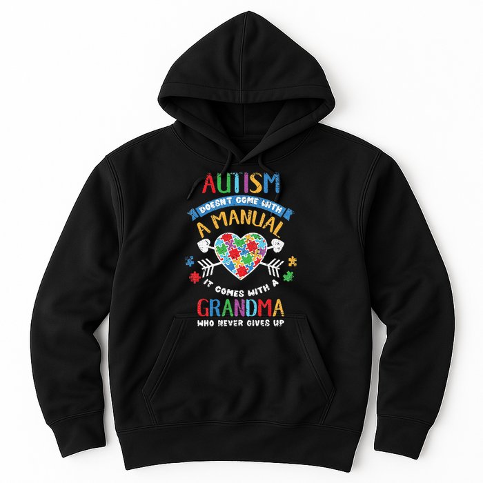 Autism Doesnt Come With A Manual Autism Grandma Vintage Hoodie