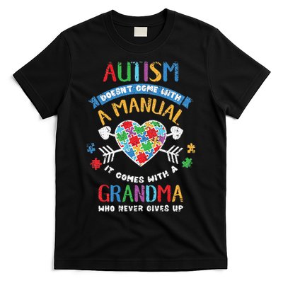 Autism Doesnt Come With A Manual Autism Grandma Vintage T-Shirt