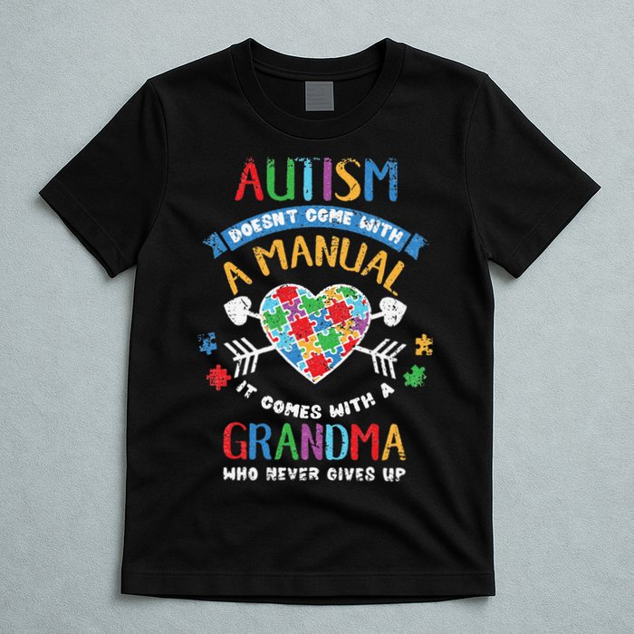 Autism Doesnt Come With A Manual Autism Grandma Vintage T-Shirt
